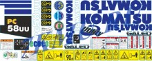 Наклейки Komatsu  PC58UU